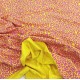 Кулирка Пятна лео розовые на желтом Остаток